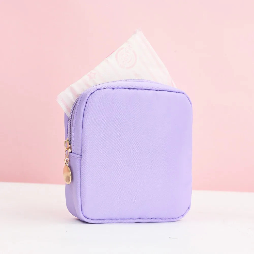 Fashion Multicolor Sanitary Pad Bags Home Organization Portable Pad Pouch Makeup Bags
