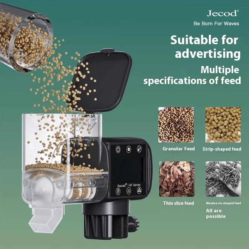 Jietao Smart Fish Tank Feeder for Ornamental Fish, Automatic Food Dispenser with Timer, 500ml Large Capacity