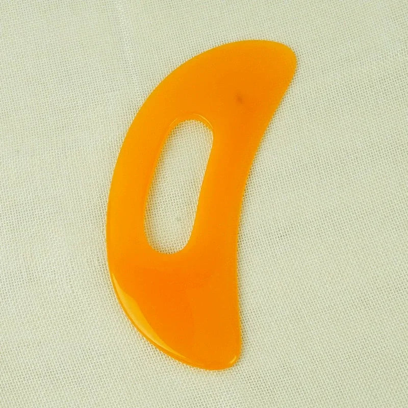 Gua Sha Massage Tool with Handle (Resin) Larger Guasha Scraping Tool for Back Neck Face Leg Massage, Lymphatic Drainage