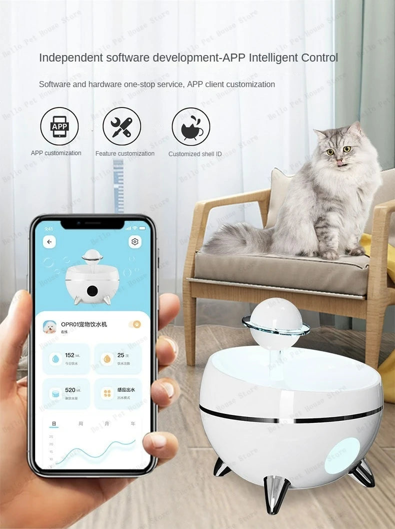 Pet Smart Water Feeder Equipment Universal Smart Water Feeder for Cats and Dogs Can Be Controlled Remotely By APP