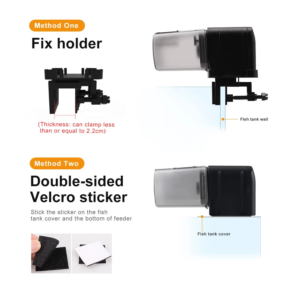 WiFi Smart Aquarium Fish Feeder Mobile App Control Aquarium Supplies Voice Control Via Speaker Automatic Feeding