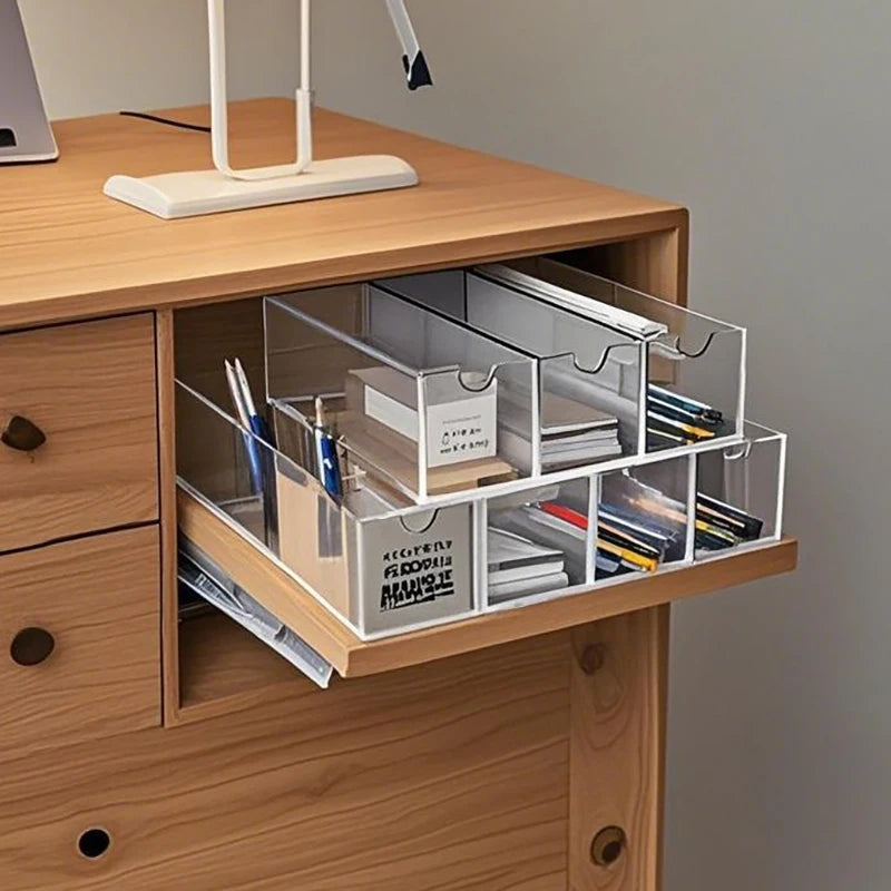 Home Organization Essentials: PP Desktop Storage Case for Chargers, Cables, Cards, Clear and Moisture-proof