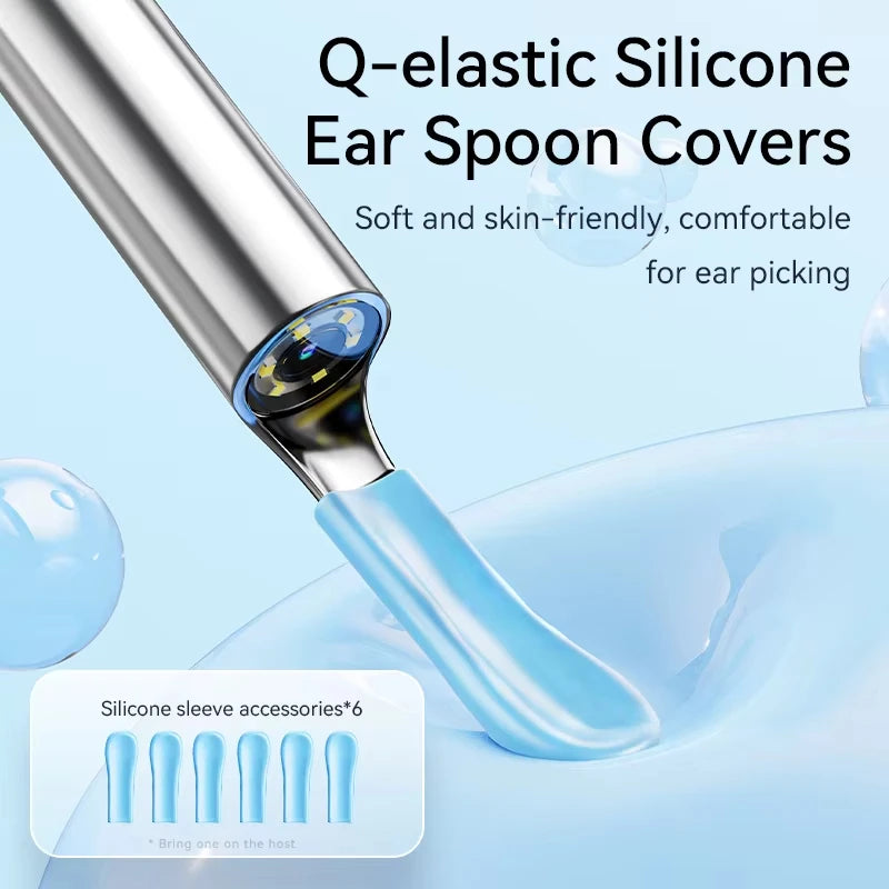 Smart ear cleaner with wireless camera and LED light offers high-precision ear wax removal as a wireless otoscope cleaning kit
