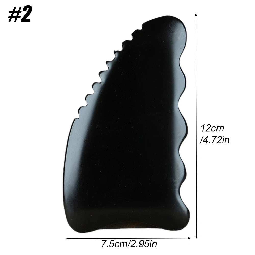 Gua Sha Facial Body Massage Tools,Unique 9-Edge Gua Sha Bian Stone,3D Gua Sha Stone with Ridges,Gua Sha Scraping Massage Tool