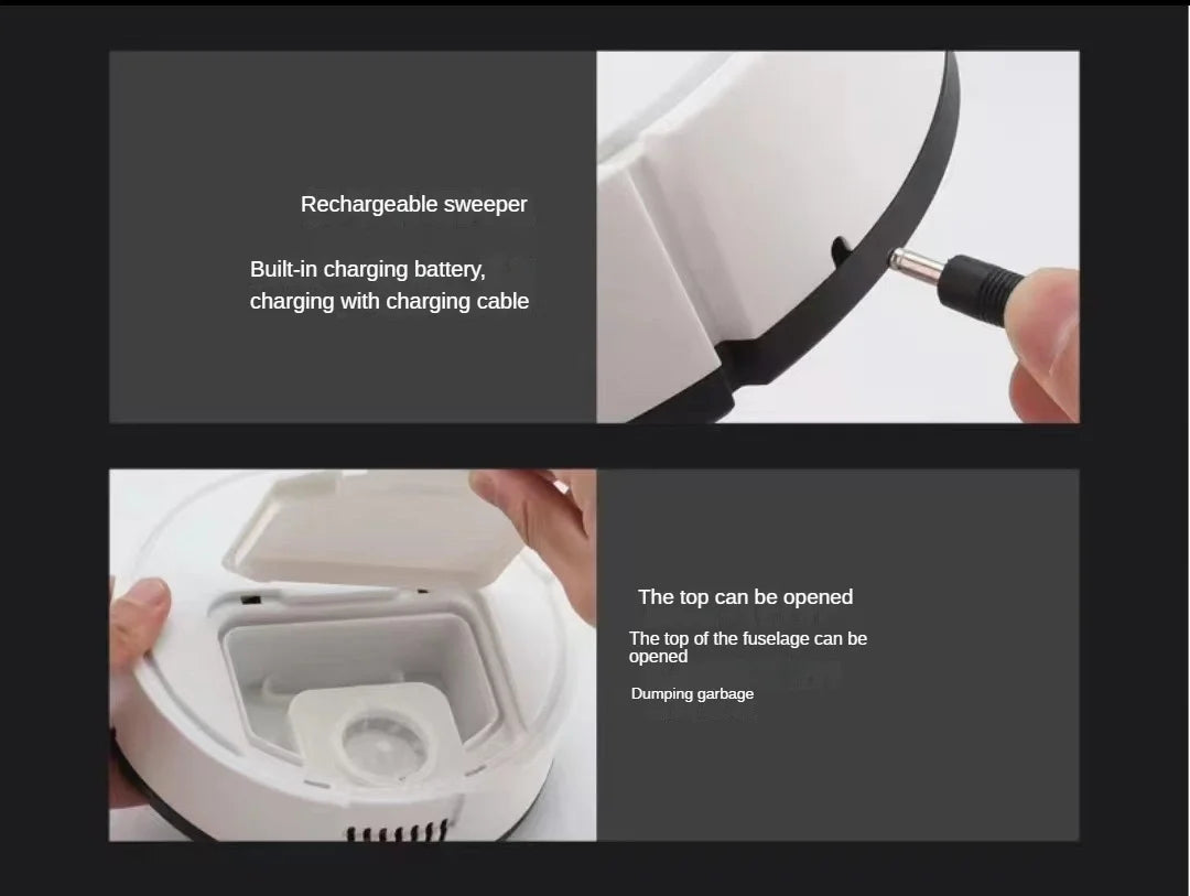 Sweeping Robot Automatic Home Mini Cleaning Machine USB Charging Smart Sweep Mop 2-In-1 Vacuum Cleaner Gift Toys