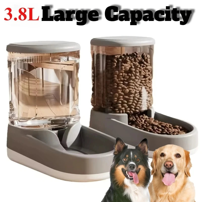 ￥Auto Smart Feeder with Water Dispenser｜6L Dual Tanks, Chew-Proof ABS Case, APP Control & Low-Food Alert (Durable Home Solution)
