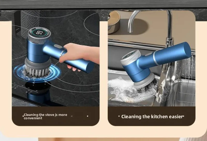 Multifunctional Electric Cleaning Brush Wireless Household Washing Pot Dishwashing Shoe Artifact Bathroom Electric CleaningBrush