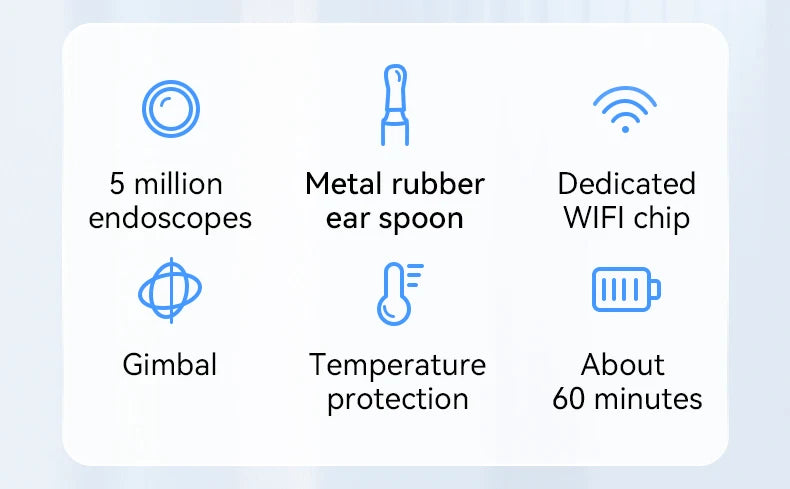 Smart ear cleaner with wireless camera and LED light offers high-precision ear wax removal as a wireless otoscope cleaning kit