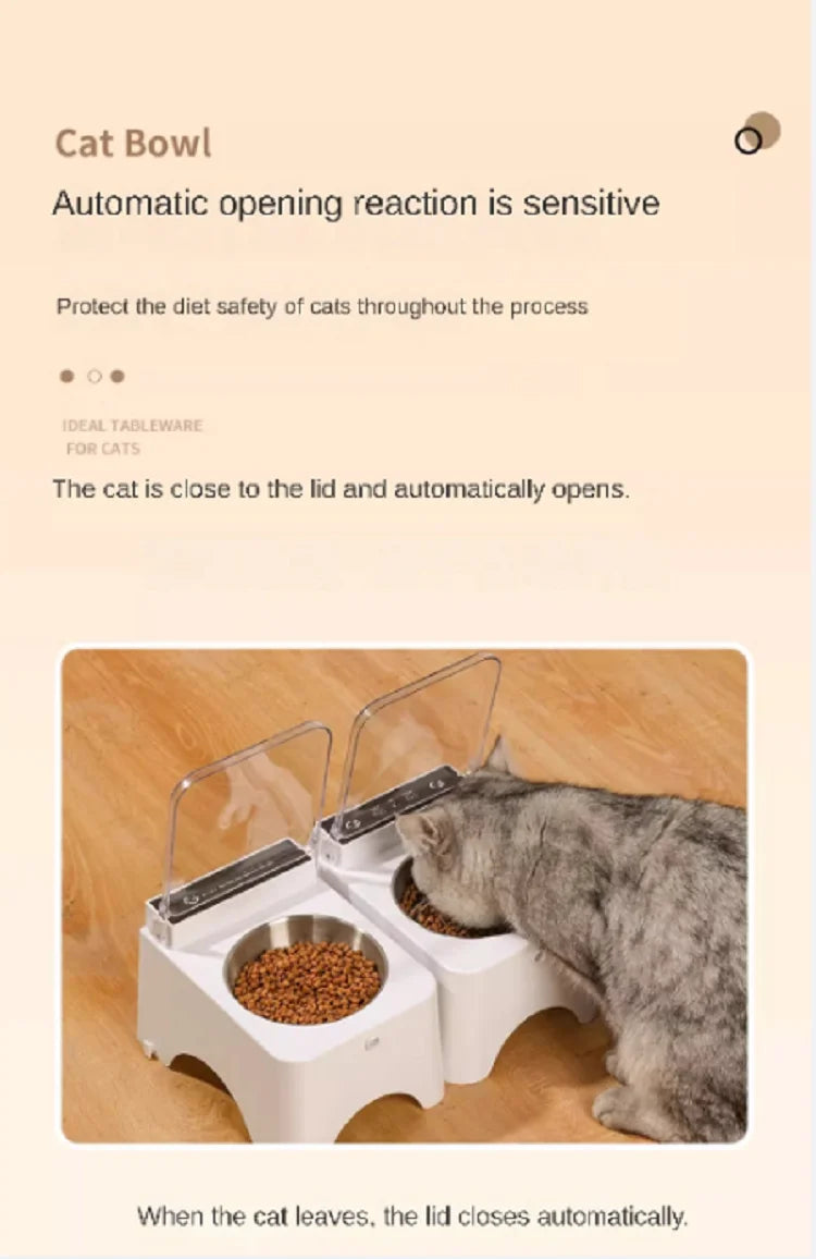 Smart Cat Bowl Intelligent Lid Opening Pet Bowl Infrared Sensor Cat Dog Food Feeder Anti-mouse Pet Food Dispenser Cats Supplies