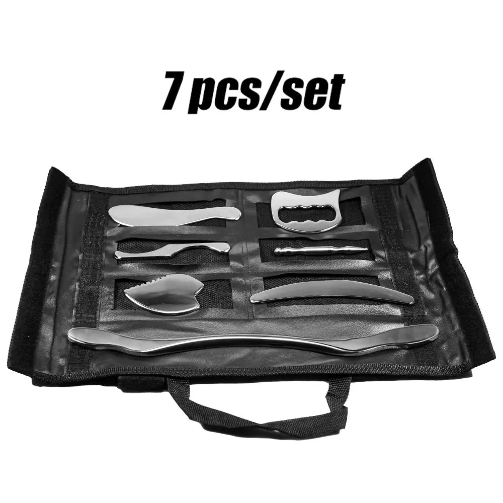 1/4/7 Pcs Gua Sha Scraping Massage Tools, IASTM Tool, Stainless Steel Guasha Tools, Muscle Scraper Tools for Soft Tissue Therapy