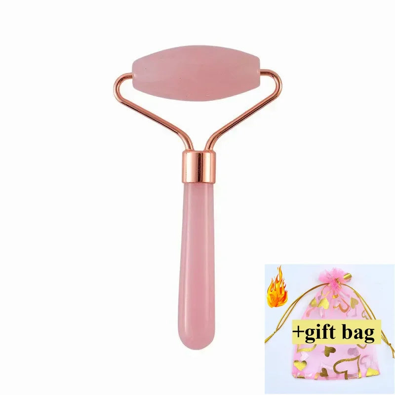 Gua Sha Massage Board for Face Rose Pink Guasha Set Plate Jade Face Massager Scrapers Tools for Face Neck Back Body