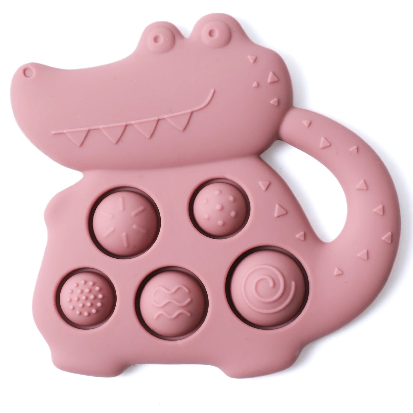 1pc Silicone Baby Toys,0-12 Baby Teether Toys,Baby Fidget Toys,Teething Sensory Toys,Silicone Hand Bell,Silicone Soothing Toys