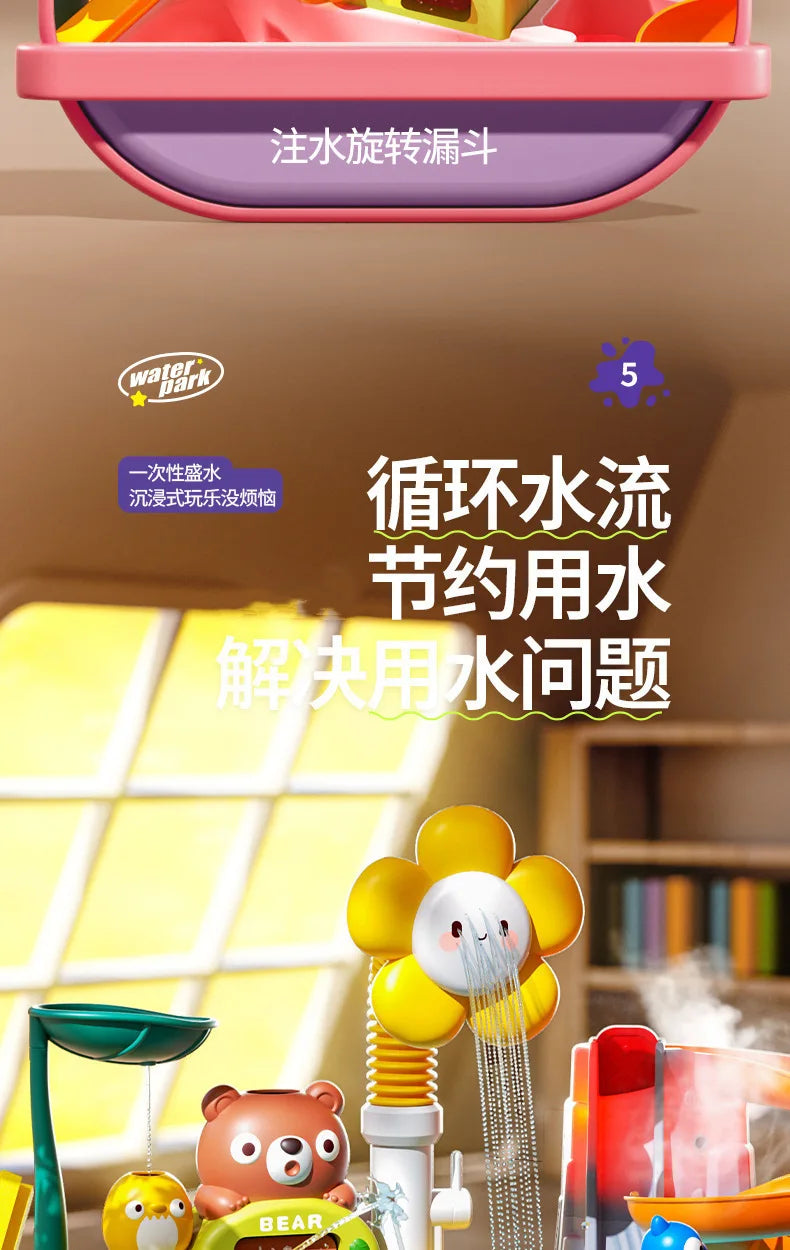 Children's kitchen toys electric fun water play water wash basin fishing dishwashing home role-playing baby early education toy