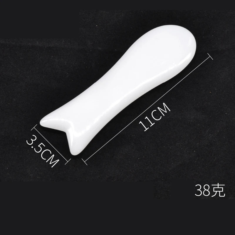 Natural White Jade Gua Sha Board Jade Stone Scraping Massager Gouache Scraper Facial Lift SPA Acupuncture Skin Care Tools