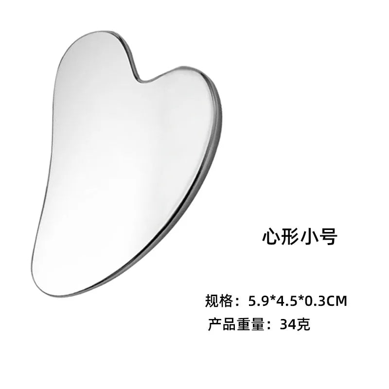 2025 New Gua Sha Facial Tools Scraping Massage Tool Stainless Steel SUS304 Smooth SPA Therapy For Face gua shua