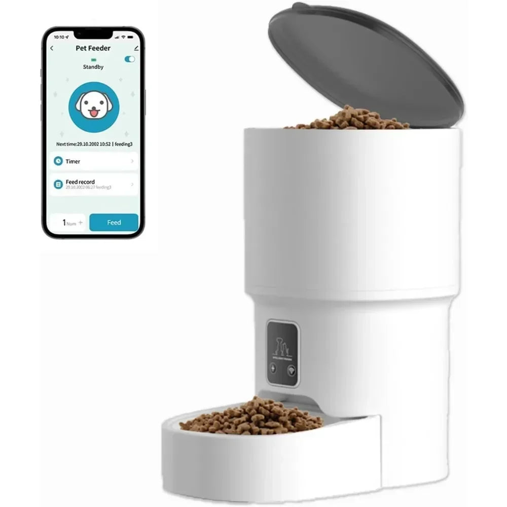 WiFi Automatic Cat Feeder 4L 2.4G Timed Multiple Auto Smart Dog Electric Self Feeding Remote Control Dry Food Basic Dispenser