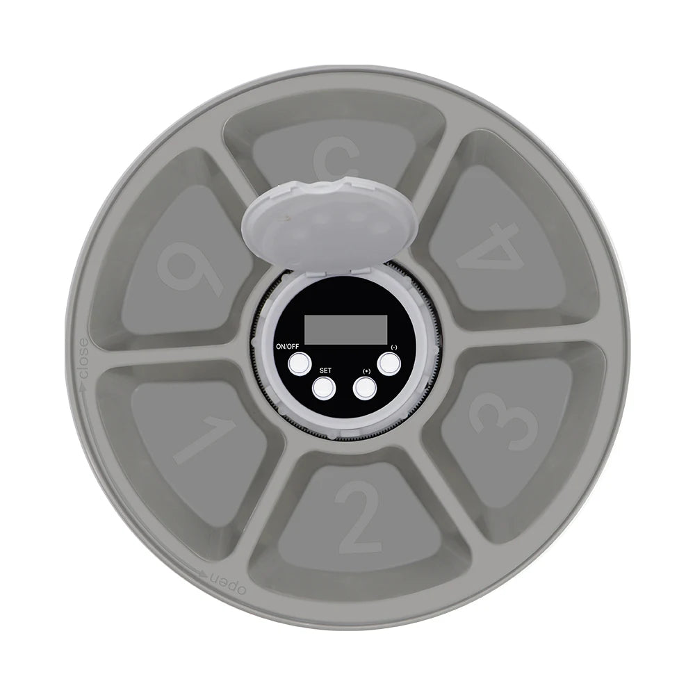 6 Grids Automatic Pet Feeder Smart Cat Food Dispenser For Wet & Dry Food Dispenser Auto Feeder For Cat Dogs