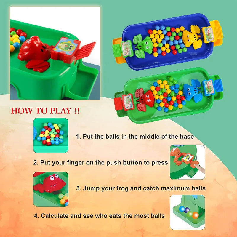Toys Parent-child interaction Athletics Tabletop Games Strategy Game For Children Family Gathering Toys Frog Eat Bean Game