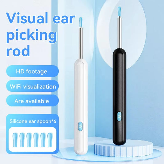 Smart ear cleaner with wireless camera and LED light offers high-precision ear wax removal as a wireless otoscope cleaning kit