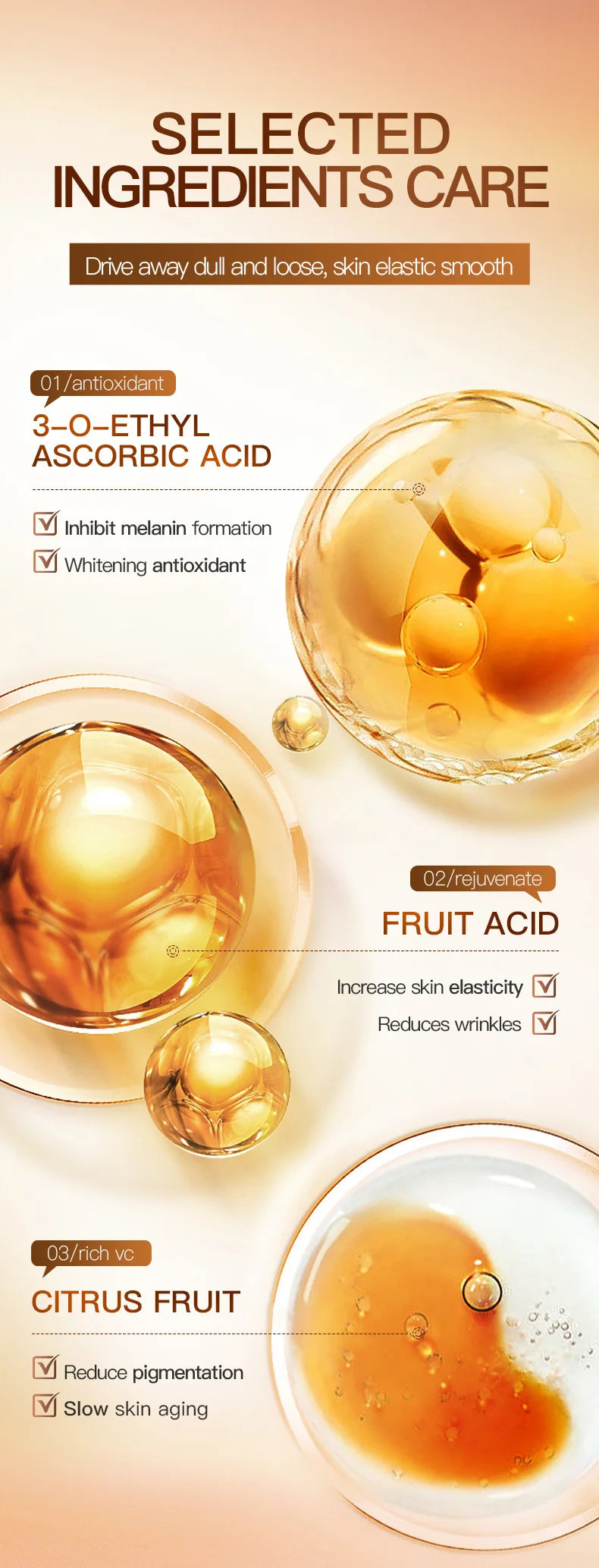 SADOER Sea Buckthom Vitamin C Antioxidant Snooth Serum Antioxidant Brightening and Moisturizing Essence