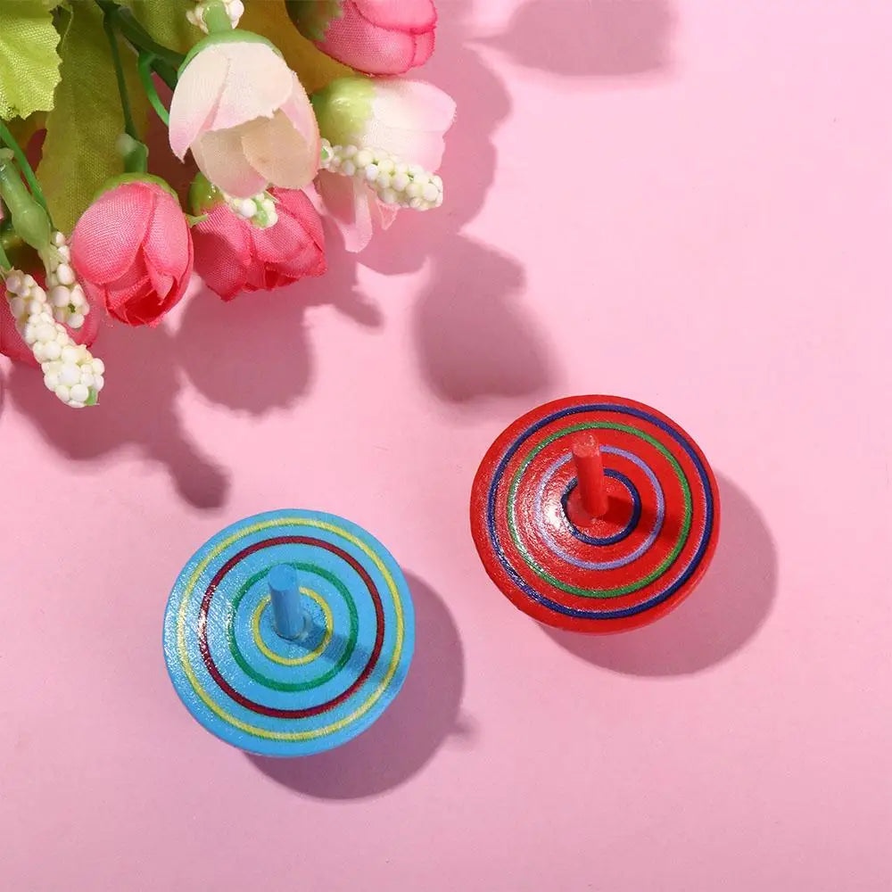 Toys Educational Game Peg-Top Spinning Top Wooden Rotate Gyro Desktop Spinning Top Woode Spinning Top Toy Wooden Gyro Toys