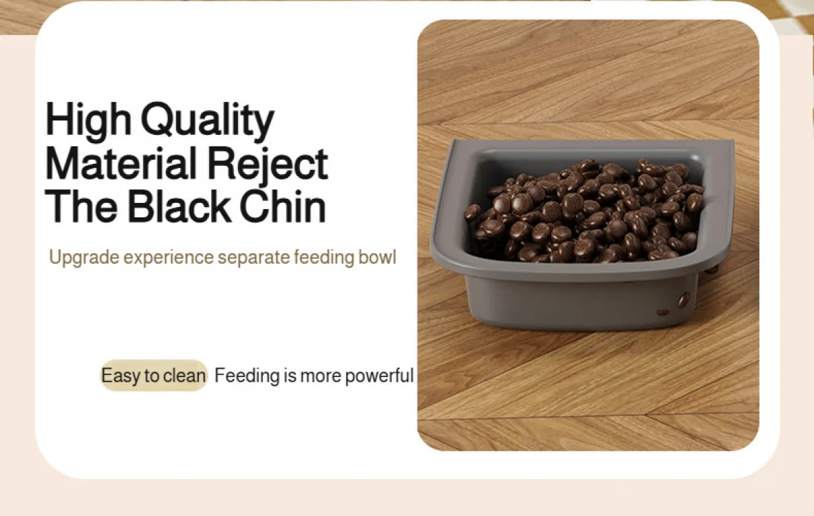 Pet Smart Sensor Feeder Automatic Sensor Open Lid Feeding Machine Cat Food Moistureproof Neck Care Smart Feeder for Small Dog