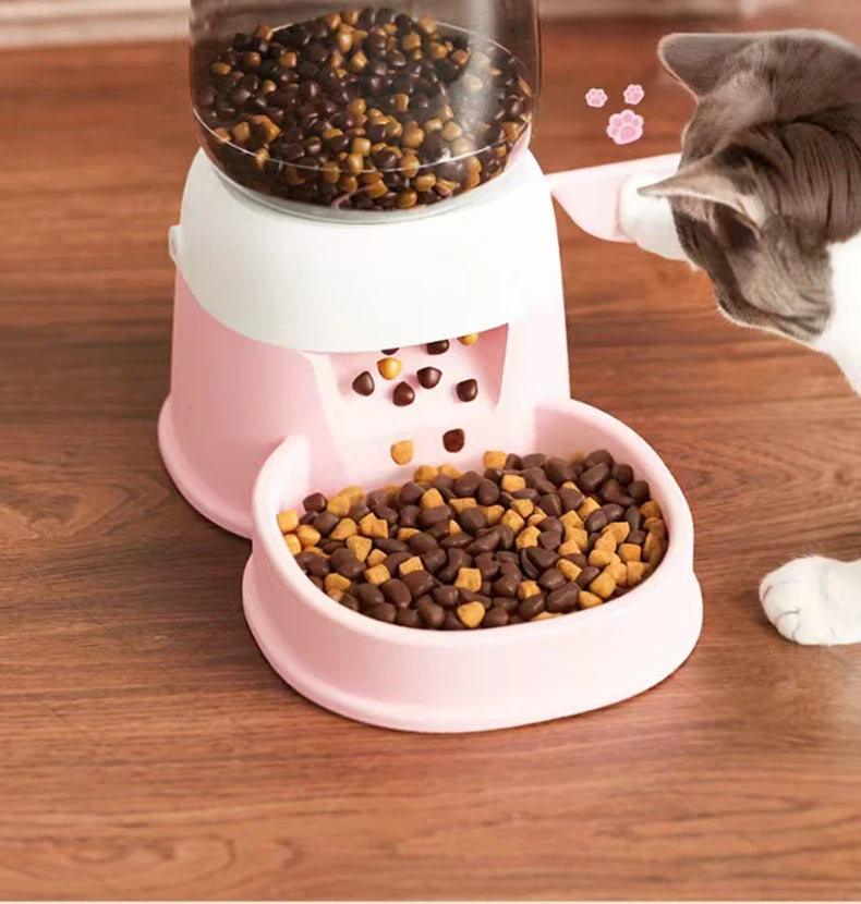 Automatic Smart Pet Feeder，Foot Pedal Operation - Free Automatic Dispenser for Cats and Dogs，Foot activated feeding system for k