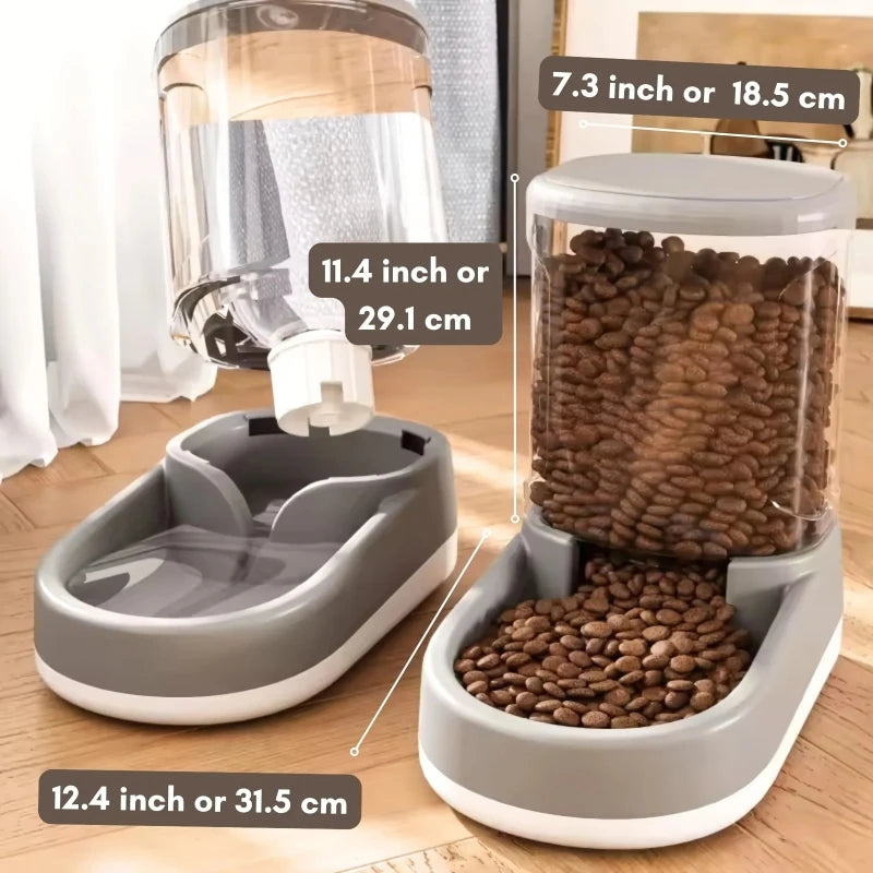 ￥Auto Smart Feeder with Water Dispenser｜6L Dual Tanks, Chew-Proof ABS Case, APP Control & Low-Food Alert (Durable Home Solution)