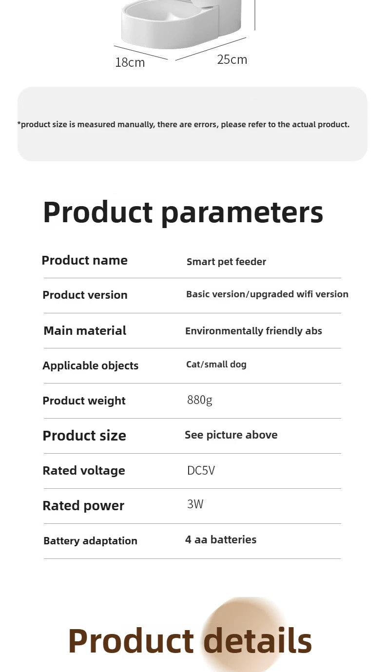 Pet Smart Cats Automatic Feeder Sealed Against Moisture Timer Quantitative Remote Cat Feeders 4l Capacity Pet Products