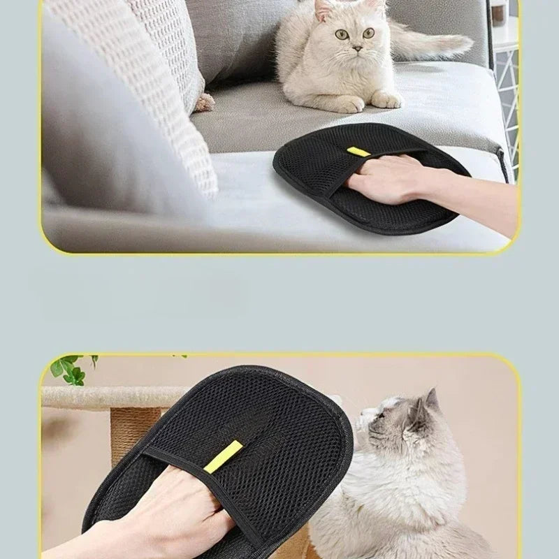 Pet Grooming Gloves Pet Hair Remover Brush Kitten Cleaning Glove Removing Dog Cat Hair From Sofa Carpet Clothes Pet Supplies
