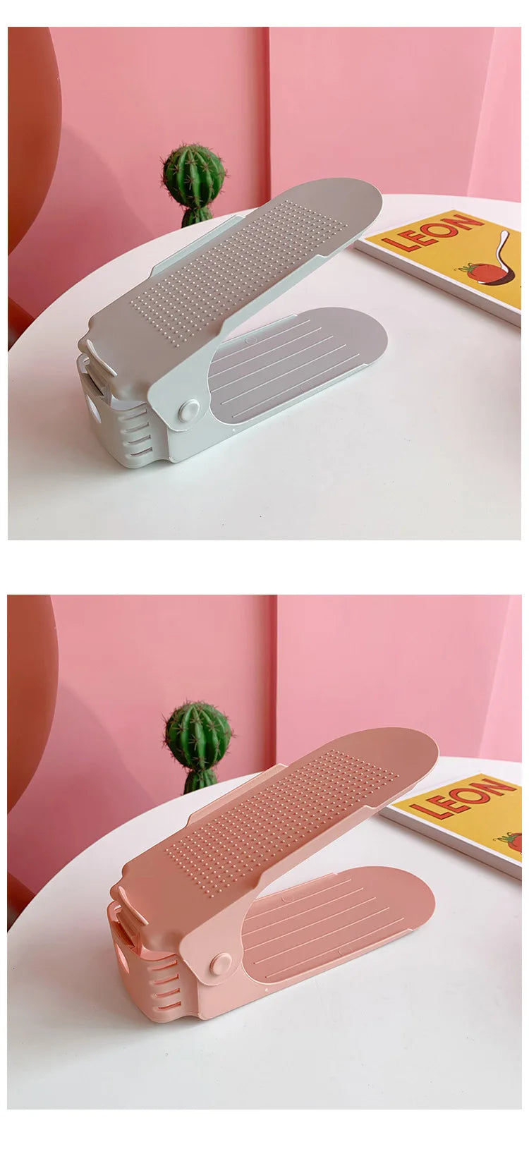 8pcs Adjustable Shoe Stacker Double Shelf Space Savers Shoe Slots Organizer Shoe Slots Shoe Rack Holder for Closet Organization