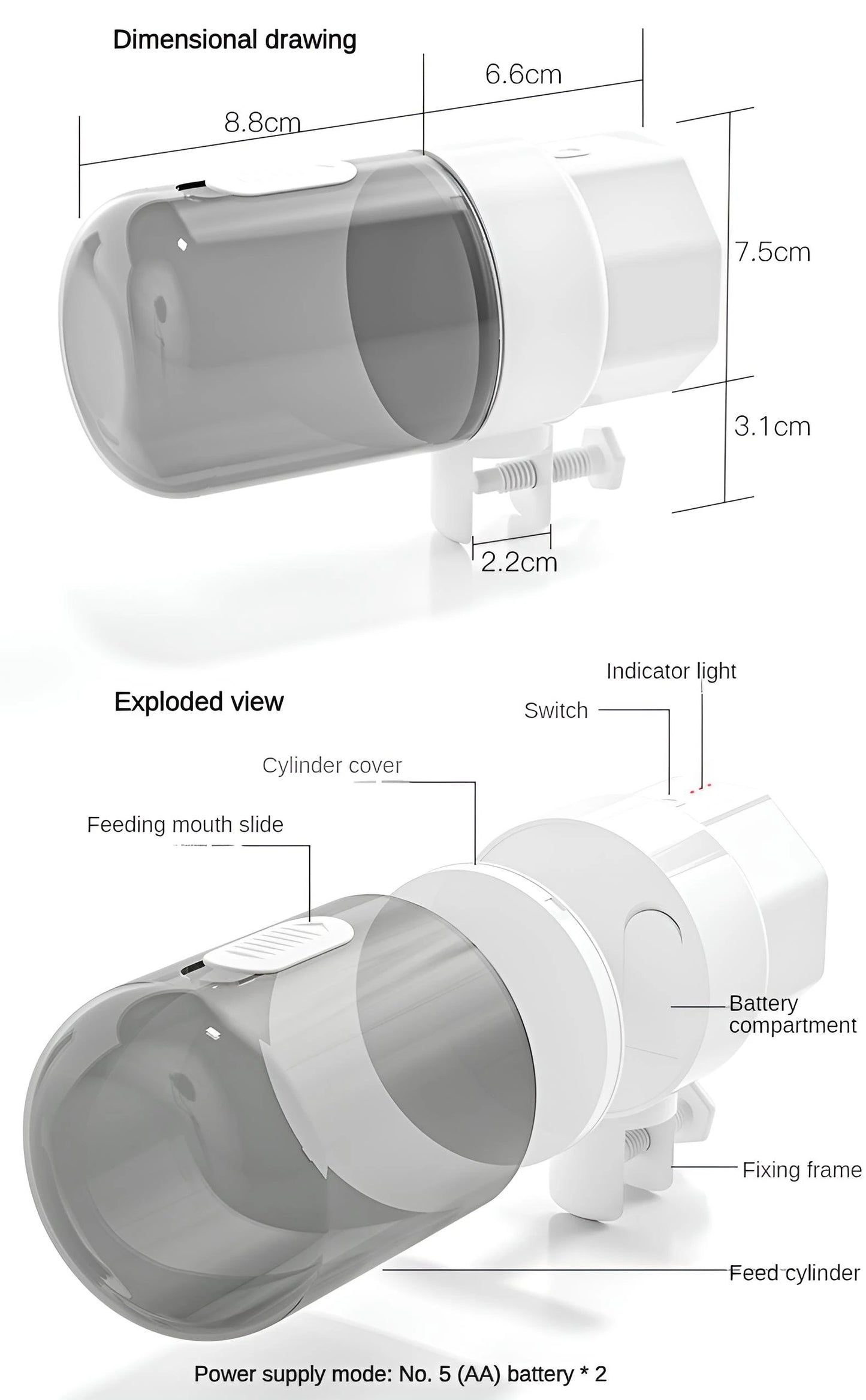Automatic Fish Feeder with Smart Timer, 3 Feeding Modes, Large Capacity & Quiet for Aquarium Fish/Turtles