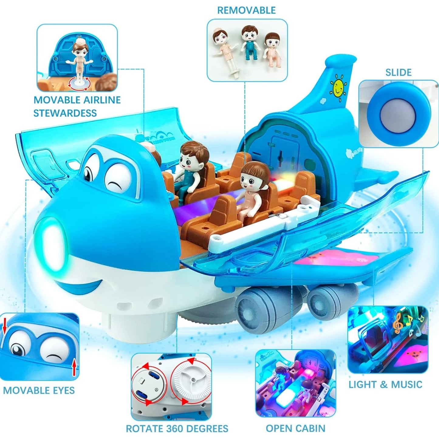Children's toys: Electric airplane toys/car airplane models/Lights and music - boys' and girls' transportation toys, Christmas