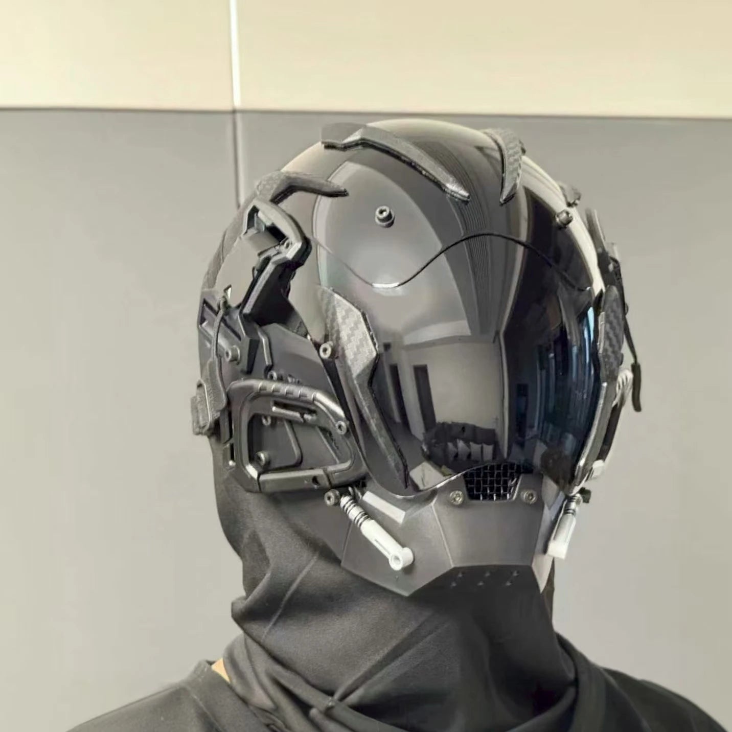 Cyberpunk mask Cosplay mask Halloween party gifts personalized role-playing mask with anti-fog lenses