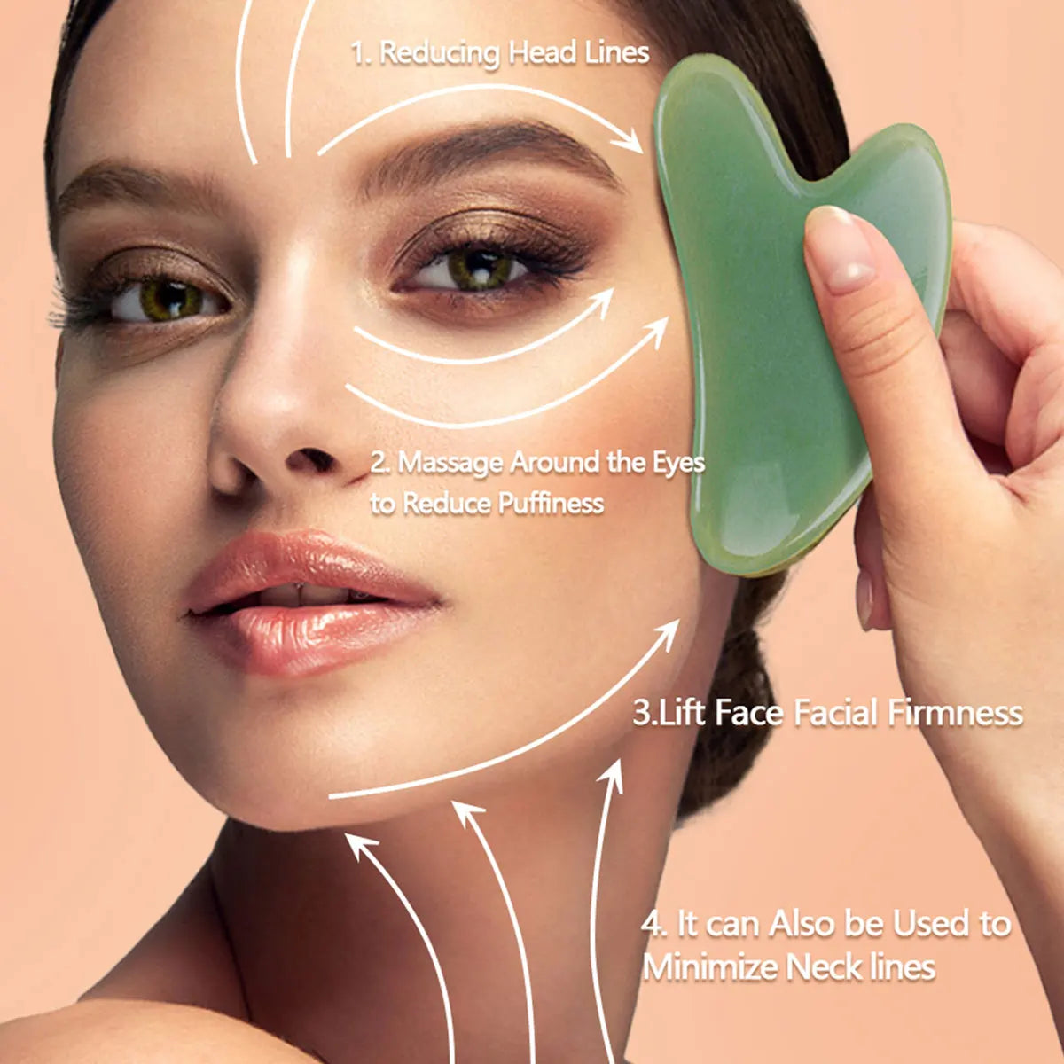 Gua Sha Board Facial Scraping Scrapping Plate Natural Resin Face Spa Massager Guasha for Neck Back Body Beautiful Tool