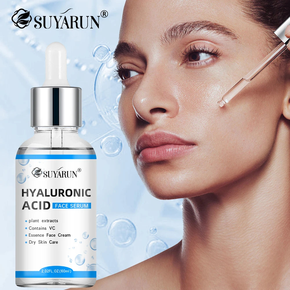 SUYARUN Hyaluronic Acid Serum - 24H Intense Hydration, Anti-Wrinkle & Plumping, Lightweight Face Moisturizer for All Skin Types.