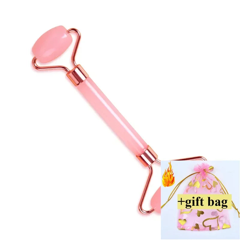 Gua Sha Massage Board for Face Rose Pink Guasha Set Plate Jade Face Massager Scrapers Tools for Face Neck Back Body