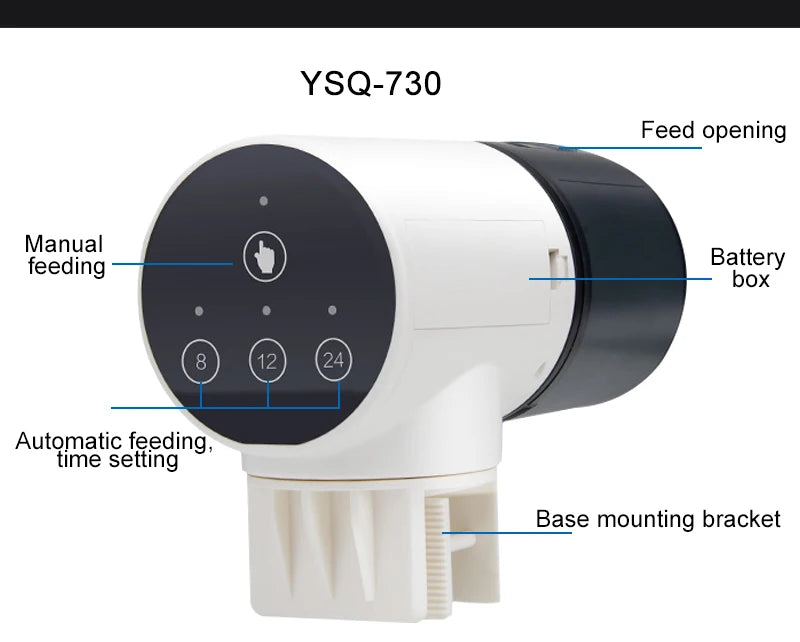 Automatic Aquarium Feeder Intelligent Timing Feeder Fish Tank Gold Fish Feeder Large Capacity Turtle Smart LCD Display Dispenser