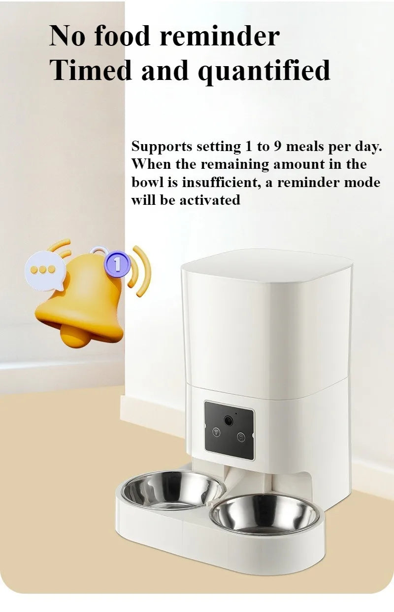 6L Smart Pet Feeder Automatic Cat Feeder Dog Slow Food Machine With Timed Quantitative Automatic Cat Food Dispenser Cat Dog Bowl