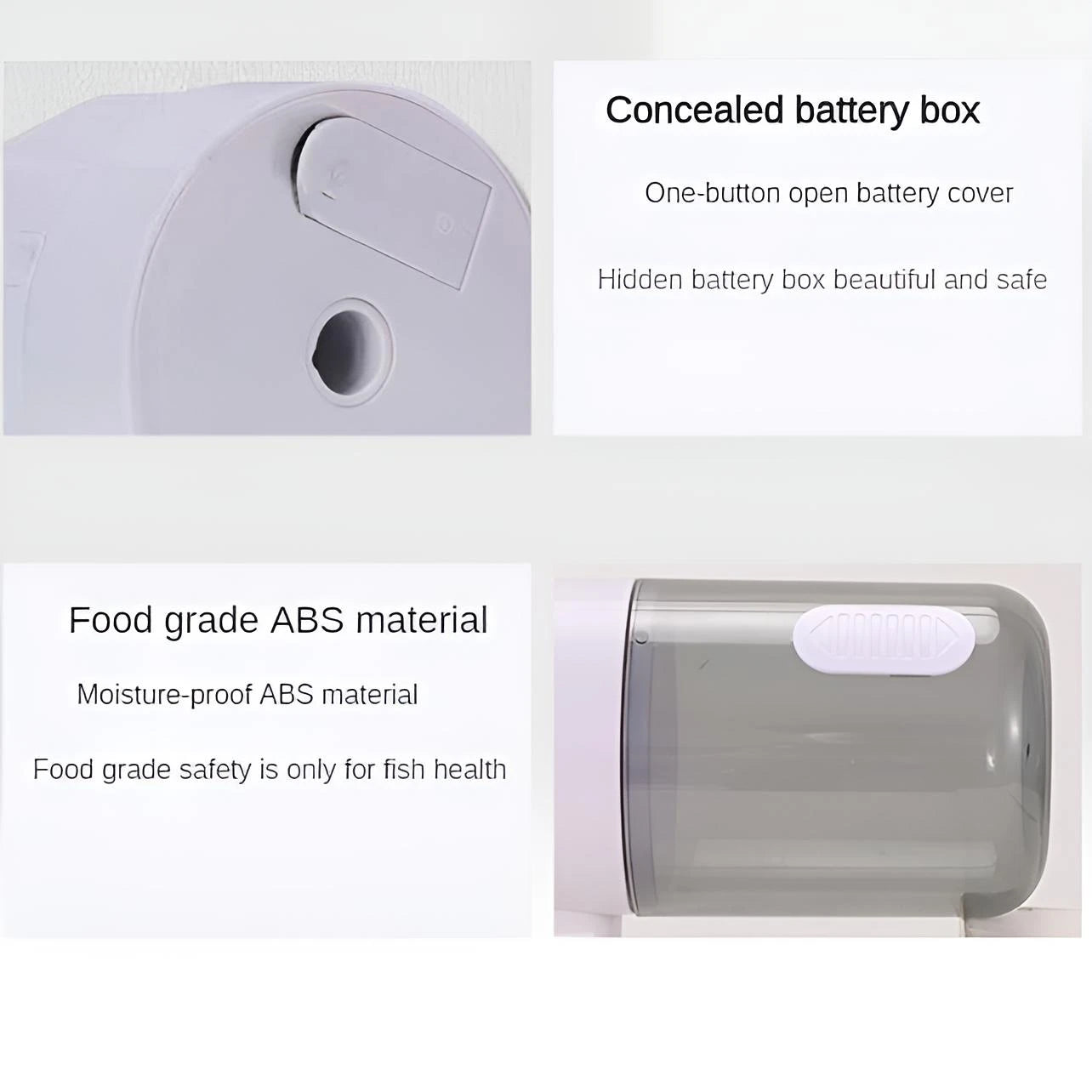 Automatic Fish Feeder with Smart Timer, 3 Feeding Modes, Large Capacity & Quiet for Aquarium Fish/Turtles