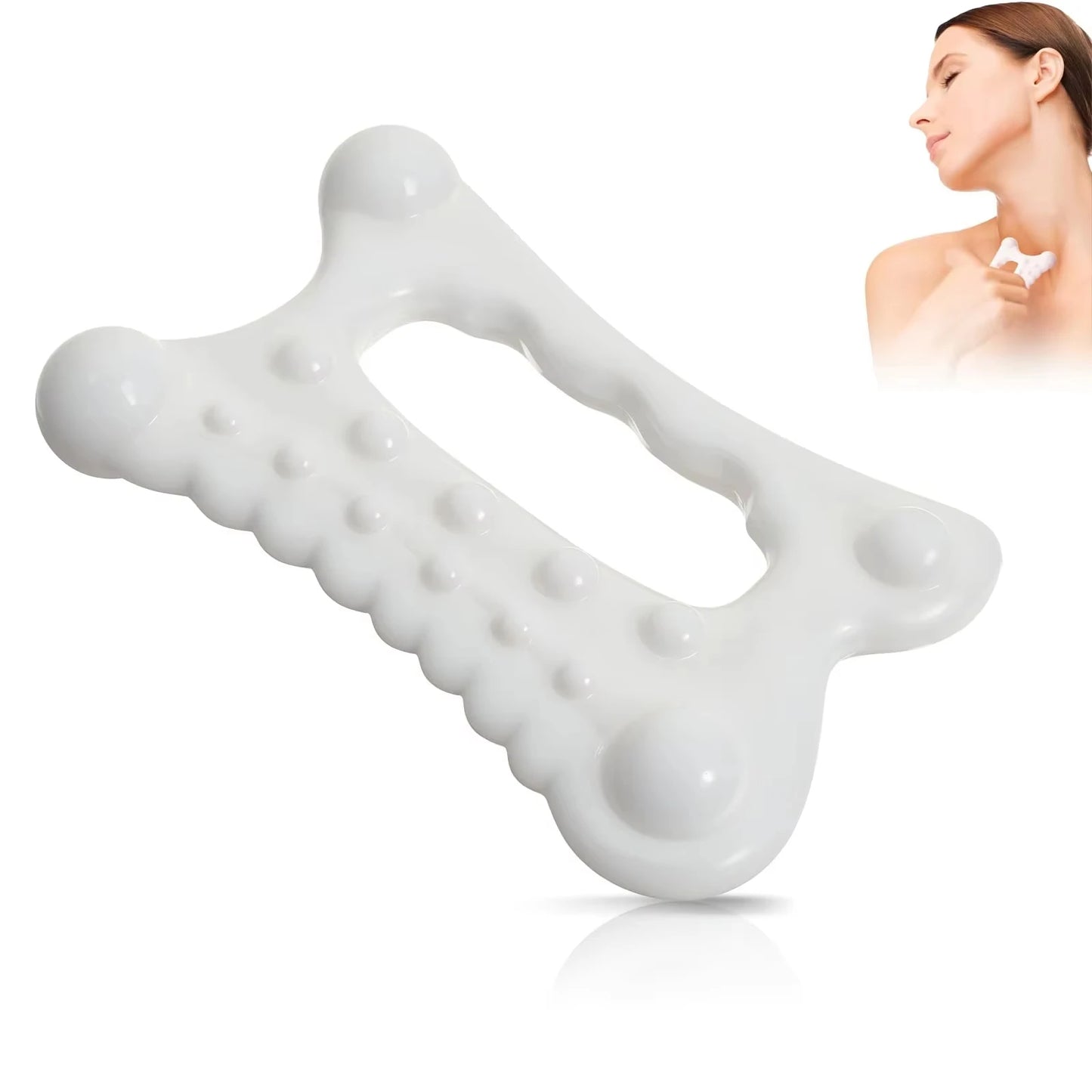 Ergonomic Versatile Handheld Gua Sha Board for Face & Body - Non-Ceramic, Gua Sha Massage Tool, Relaxation and Beauty Massager