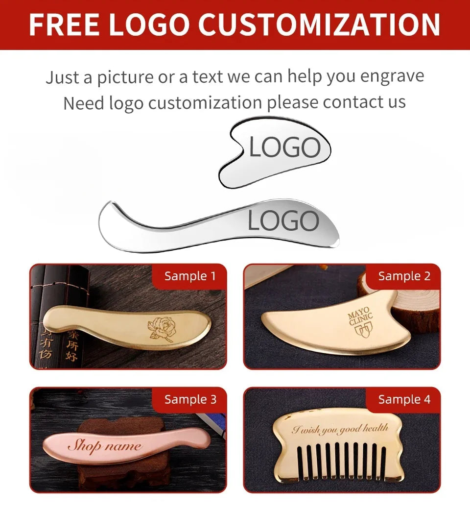 Stainless Steel Gua Sha Scraping Tool Guasha Massage Tool Set for Soft Tissue Scraping Used for Back, Legs, Arms,Neck,Shoulder