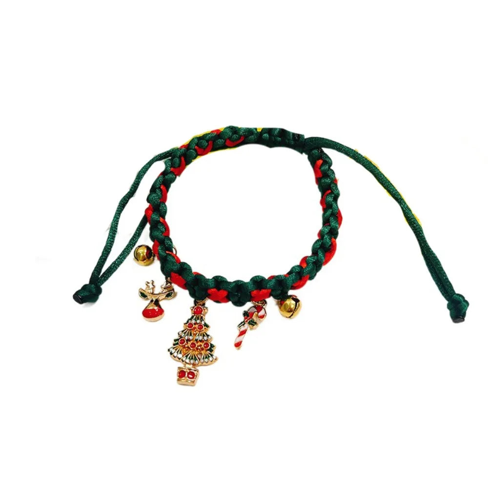 Pet Accessories Creative Christmas Pet Collar Exquisite Adjustable Pet Necklace Fashion Soft Cat Neck Strap Party