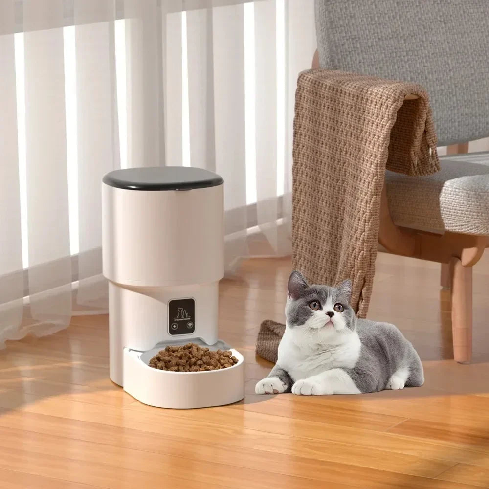 WiFi Automatic Cat Feeder 4L 2.4G Timed Multiple Auto Smart Dog Electric Self Feeding Remote Control Dry Food Basic Dispenser