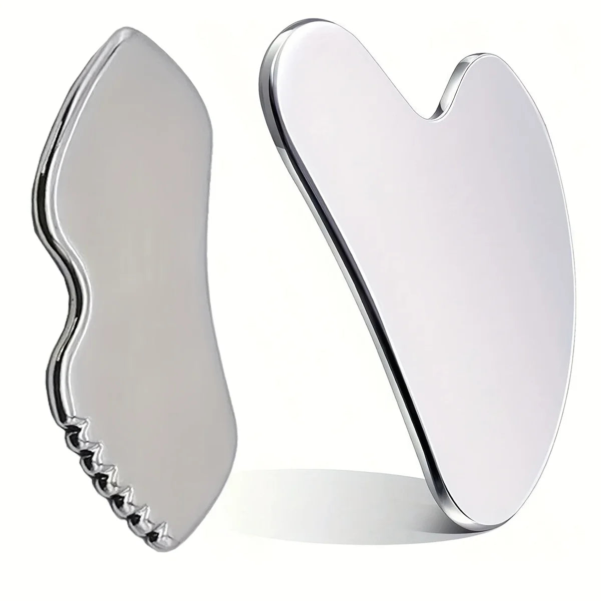 2/3 Piece Set, High Quality Stainless Steel Gua Sha Tool Set, Heart and Lip Shape, Facial Care Tools, Storage Bag
