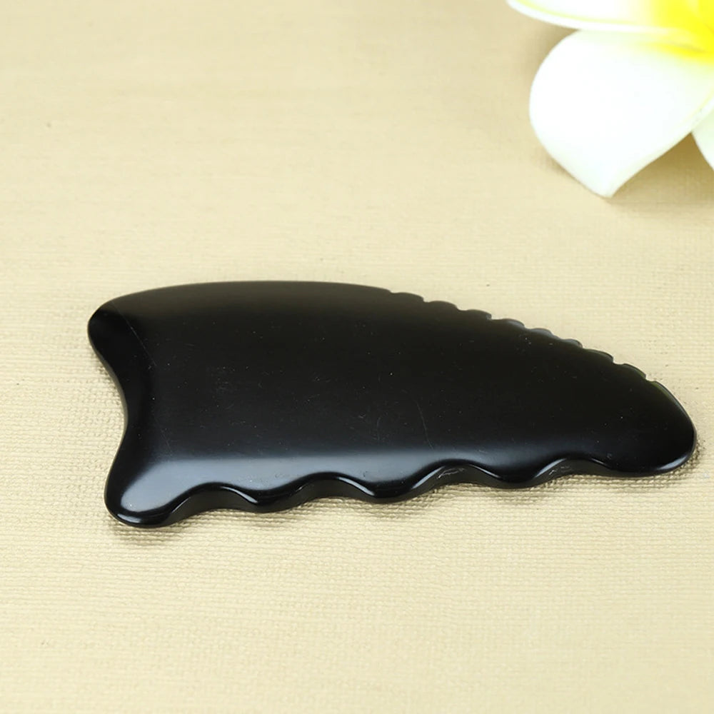 Gua Sha Facial Body Massage Tools,Unique 9-Edge Gua Sha Bian Stone,3D Gua Sha Stone with Ridges,Gua Sha Scraping Massage Tool
