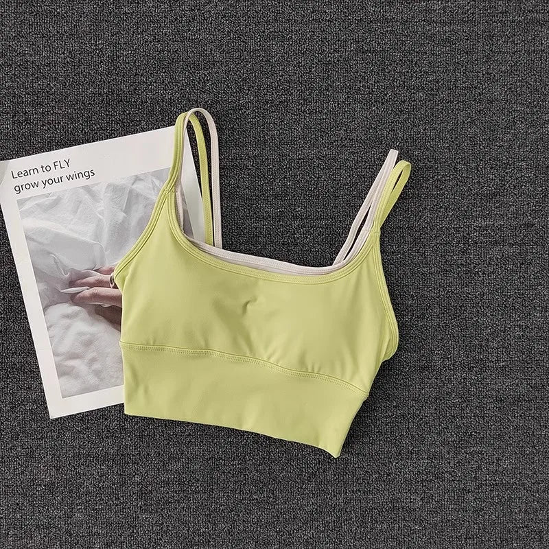 Women Breathable Sports Bra Shockproof Fitness Tops Push Up Gym Crop Top Brassiere Sport Bras Gym Workout Top Seamless Yoga Bra