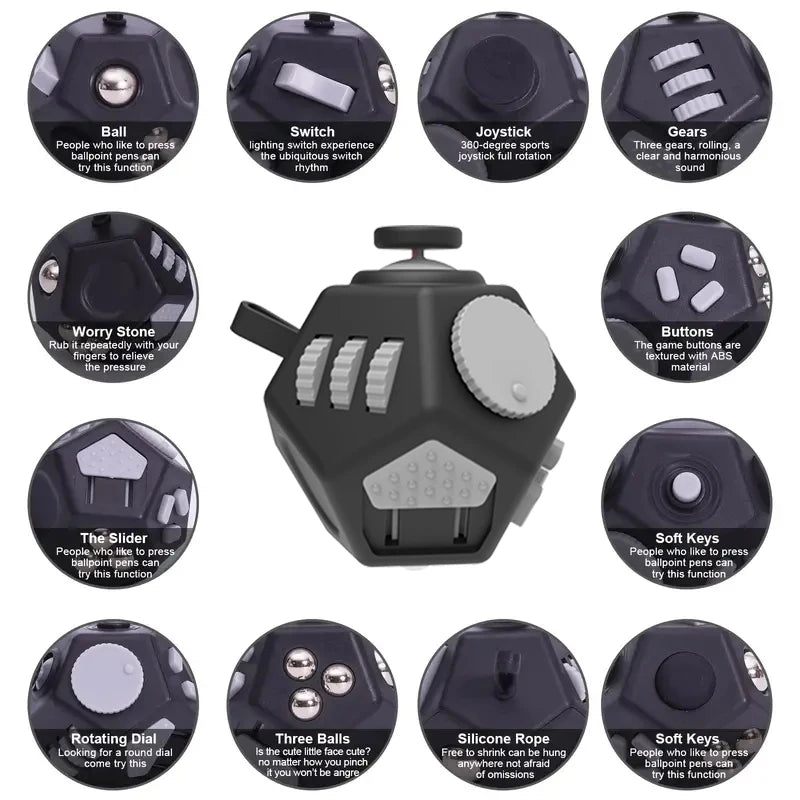 Fidget Toys Adults Antistress Relief Dice Anxiety adults Attention Focus Toys Plastic Gaming Toys Stress Relief Toys