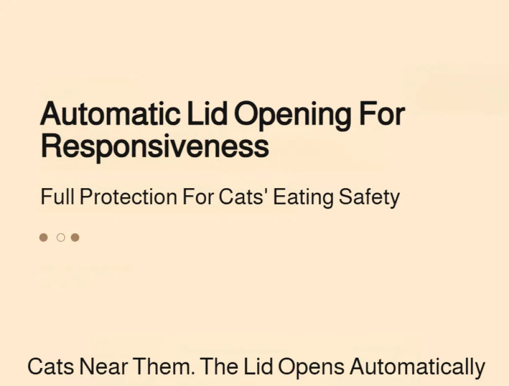 Pet Smart Sensor Feeder Automatic Sensor Open Lid Feeding Machine Cat Food Moistureproof Neck Care Smart Feeder for Small Dog