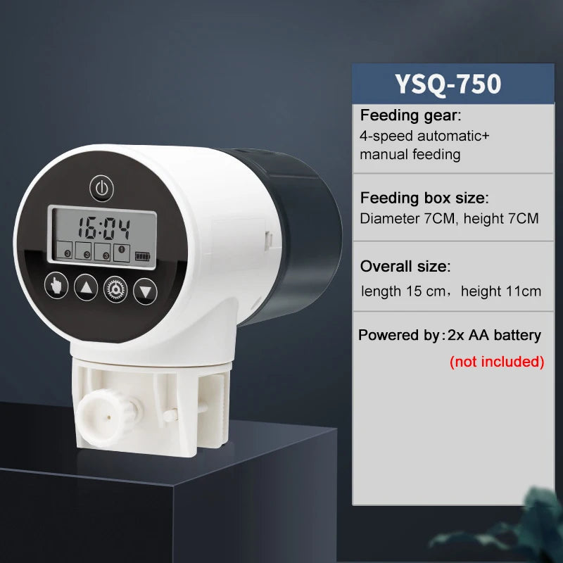 Automatic Aquarium Feeder Intelligent Timing Feeder Fish Tank Gold Fish Feeder Large Capacity Turtle Smart LCD Display Dispenser